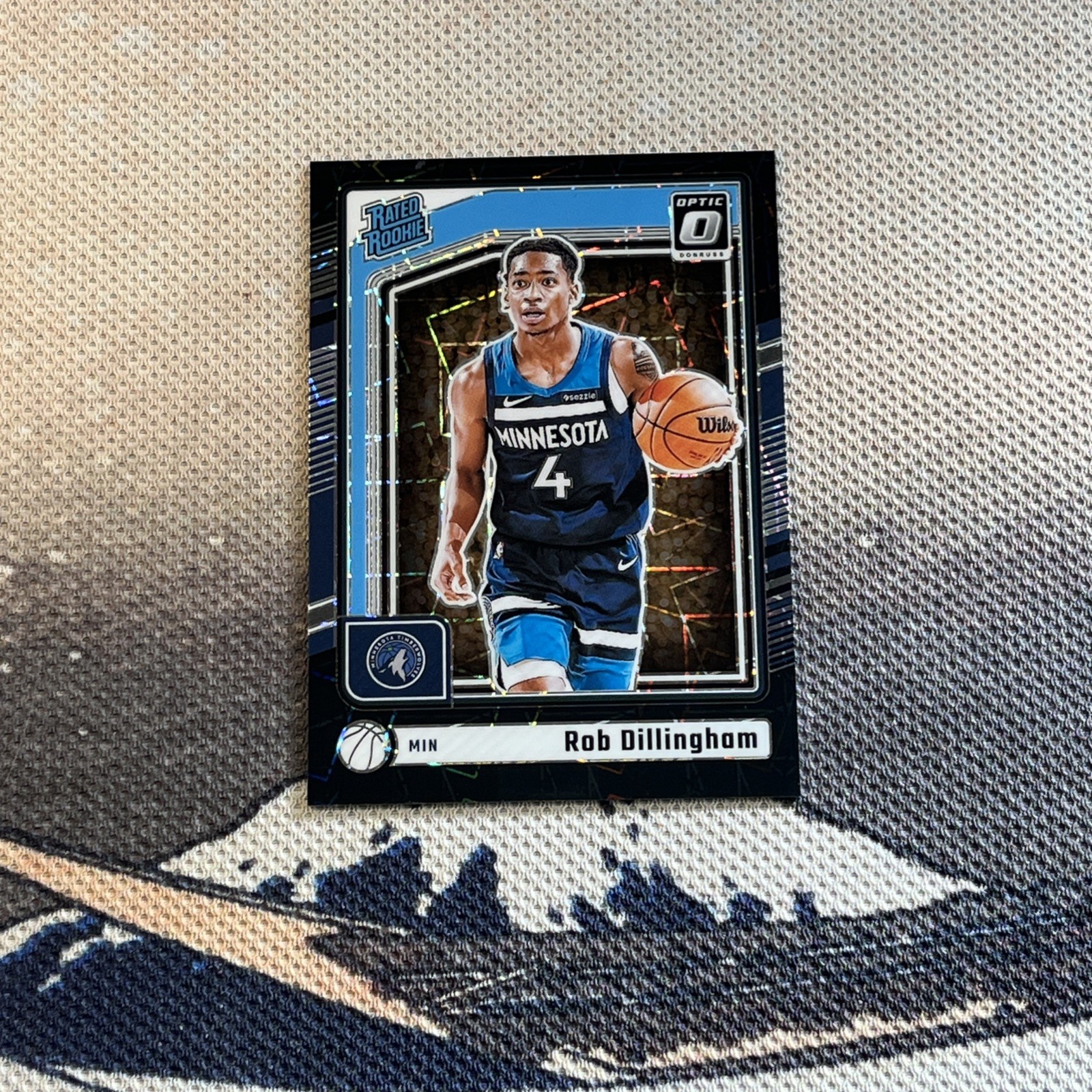 2024-25 Donruss Optic #259 Rob Dillingham Rated Rookie Black Velocity #/39