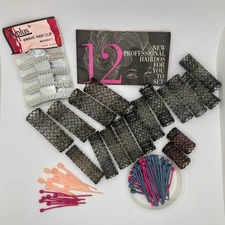 Vintage Mesh Rollers with Picks Clips Styling Booklet