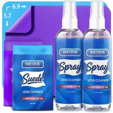 Eyeglass Lens Cleaner Spray Kit - 2x2oz Glasses Cleaner Bottle 4X Micro...