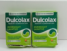2 Dulcolax Stimulant Laxative Pills for Overnight Constipation Relief,