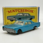 Lesney Lincoln Continental Blue With Box 1964 Matchbox 1-75 Vintage England No31