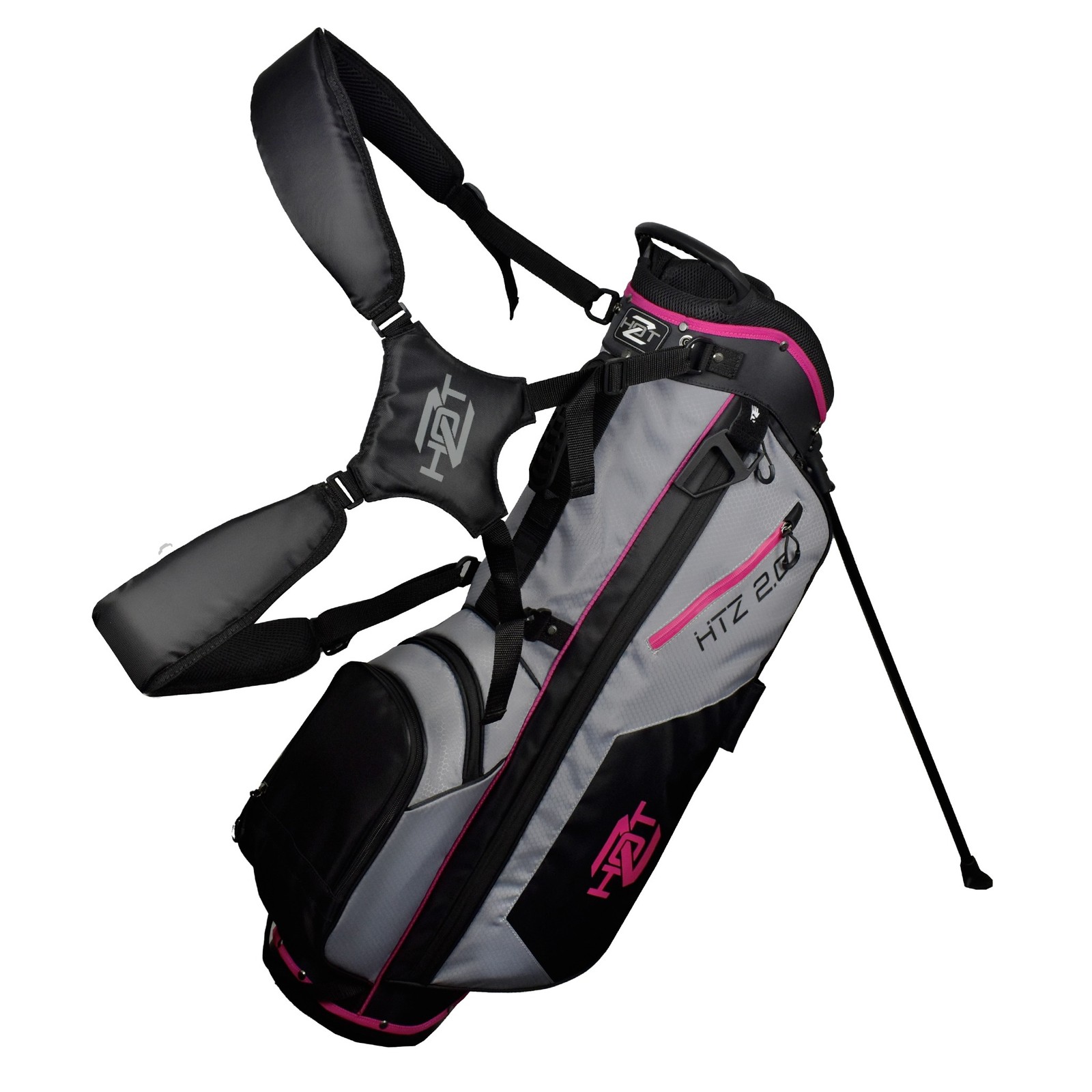 Ladies 2.0 Stand Bag Black/grey/pink