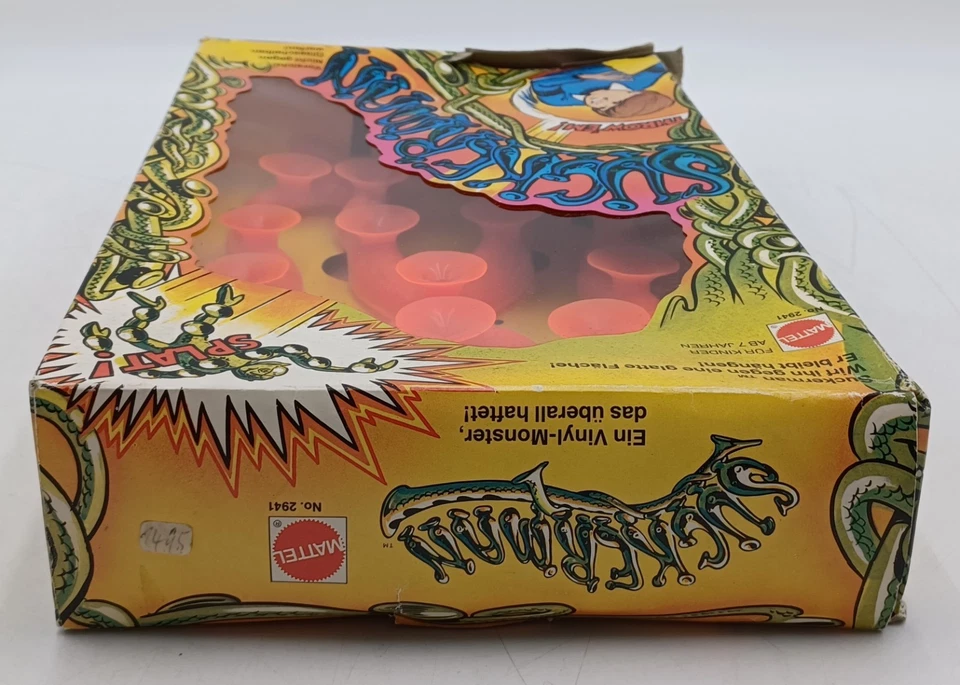 Vintage 1979 Suction Suckerman Monster Vinyl-Figur Rot / Mattel 2941, NrfB, Ovp - Bild 3 von 4