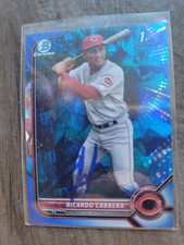 Ricardo Cabrera Signed 2022 Bowman Sapphire Baseball Card #BCP158 Reds