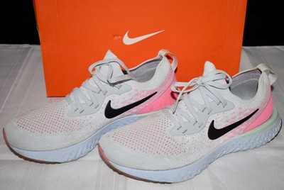 Mens Nike Epic React Size 8.5 Flyknit First Blush Pink Beam AQ0067-007 ~CCF2#4