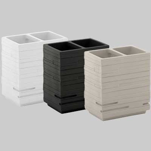PORTASPAZZOLINI QUADROTTO BIANCO