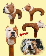 Hand carved Dog Handle design wooden walking stick for men women walking