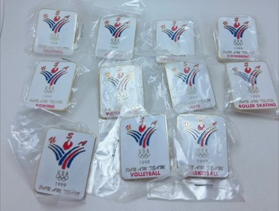 USA Olympic 1999 PAN AM Team Lot 11 Pin Pins Label 1.25''x1''  NIP NEW