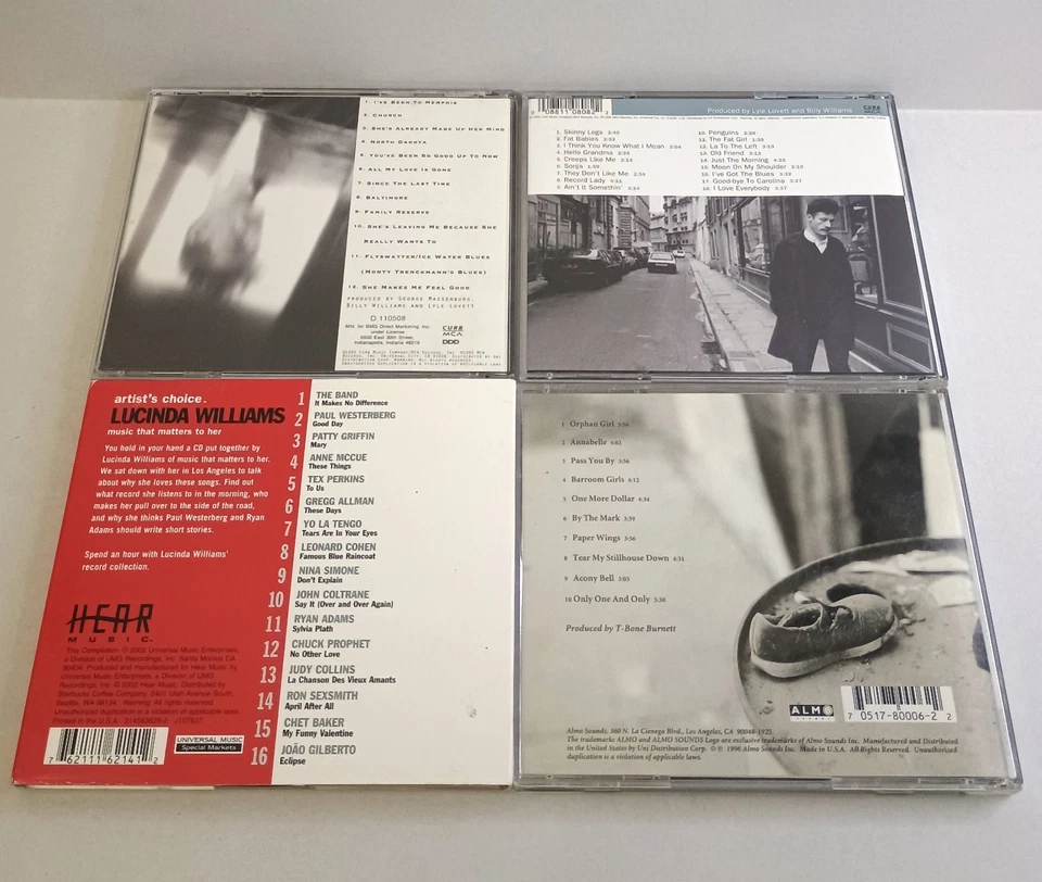 Lot of 10 Folk Americana CDs Gillian Welch Lucinda Williams Willie Nelson Lyle L Foto 3 de 4