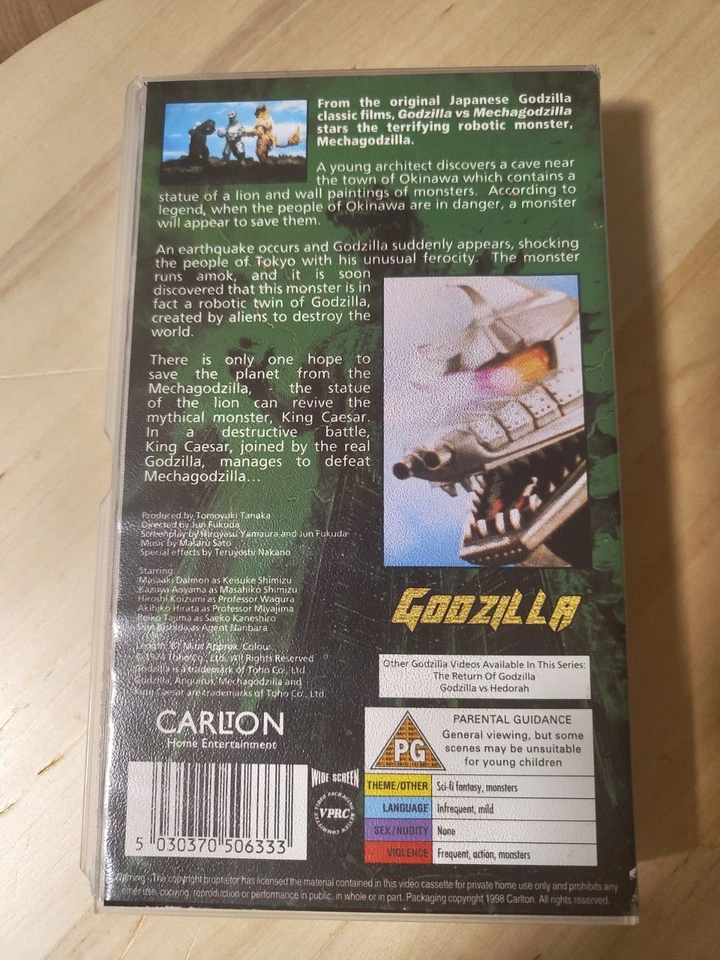 Godzilla vs Mechagodzilla VHS Carlton Unikat - Image 2 of 4