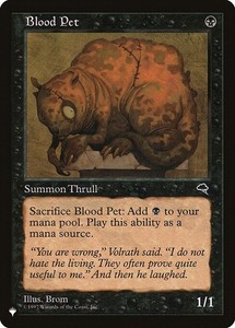 Blood Pet (TMP-109) - The List
