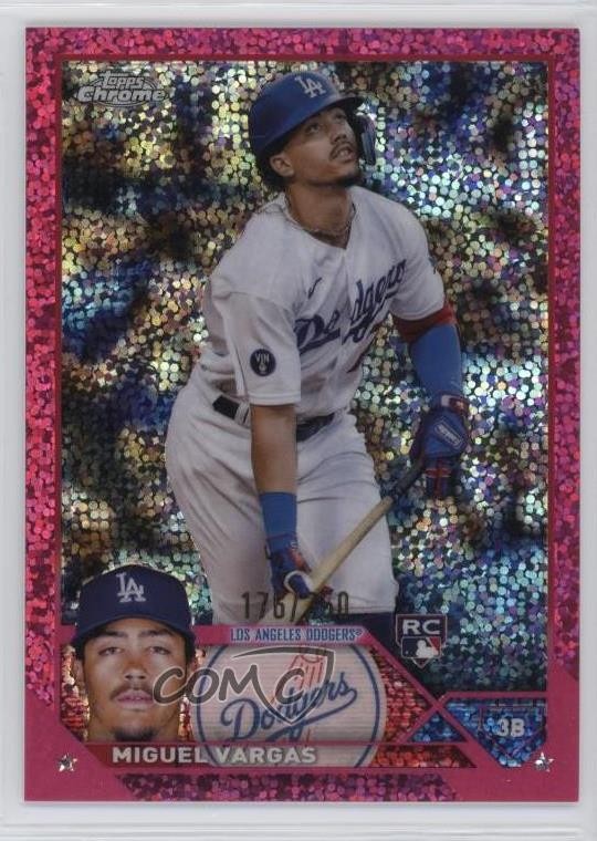 2023 Topps Chrome Magenta Speckle Refractor 176/350 Miguel Vargas #161 Rookie RC
