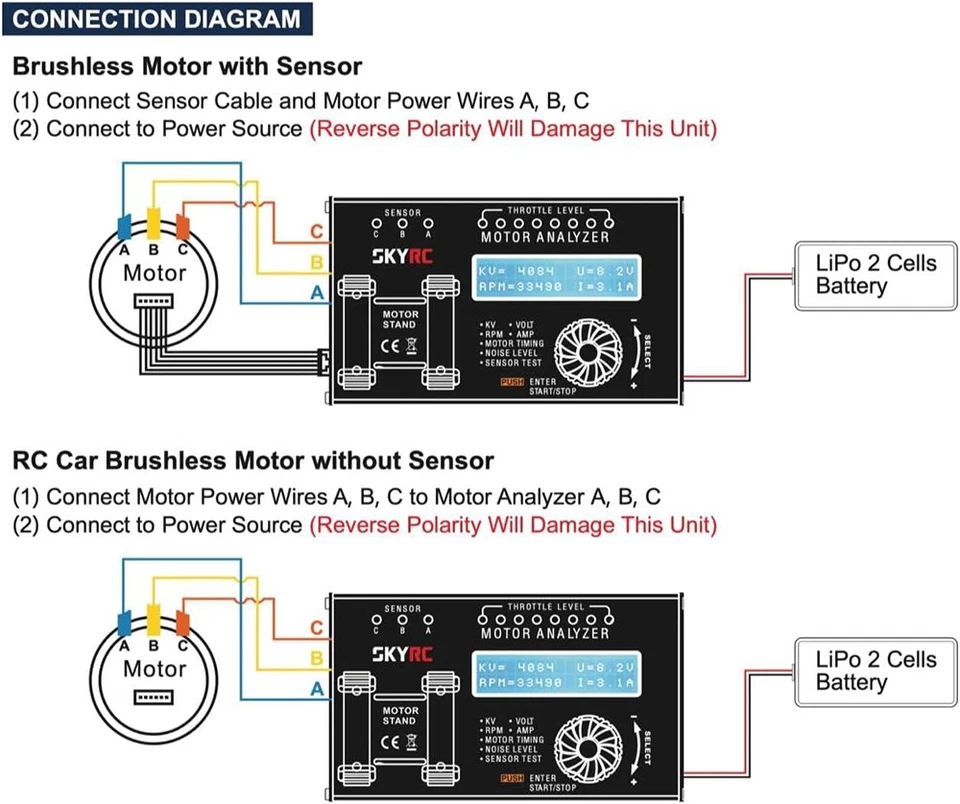 SkyRC Brushless Motor Tester Analyzer Tool (Sensored & Sensorless) - Image 4 of 4