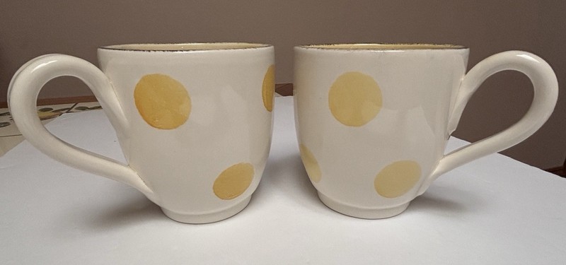 Hand Painted Ceramiche Toscane Ceramic Mugs, Set Of Two