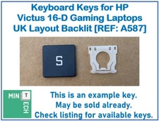 Keyboard Replacement Keys for HP Victus 16-D Gaming Laptops UK Layout Backlit