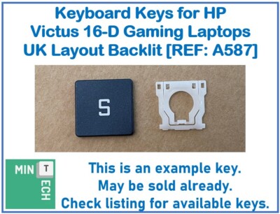 Tastatur Ersatz Tasten für HP Victus 16-D Gaming Laptops UK Layout Hintergrundbeleuchtung