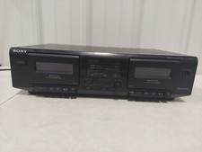 Sony TC-WE305 Dual Cassette Deck Black Player For Parts Or Repair Only 1762