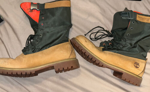 Timberland Premium Gaiter Boots Mens Size 12 Tan & Army Green SS 11.5 NH A1QY8 - Picture 2 of 8