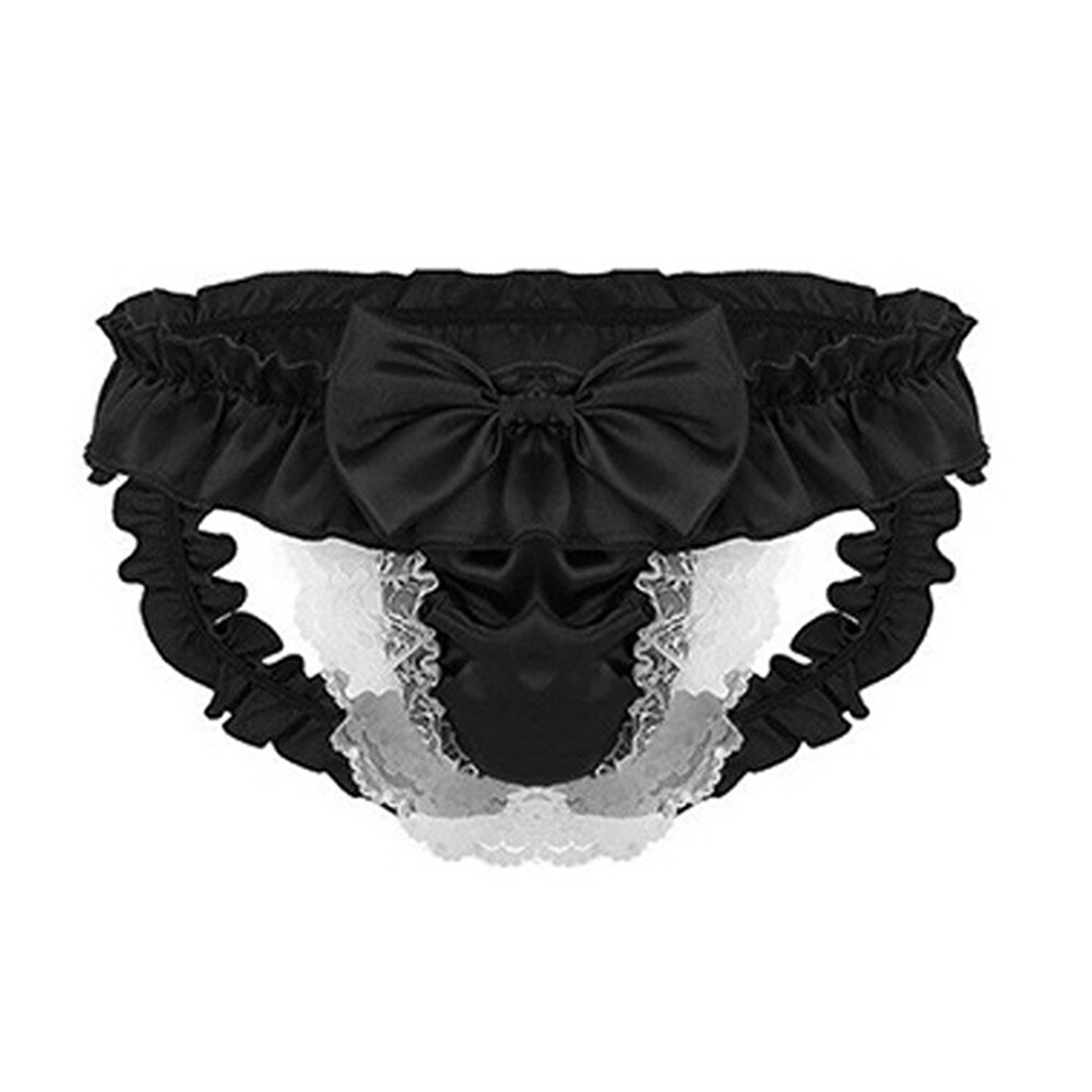 Lingerie Men Panties Men Thong G Strings Lace Underwear Solid Satin