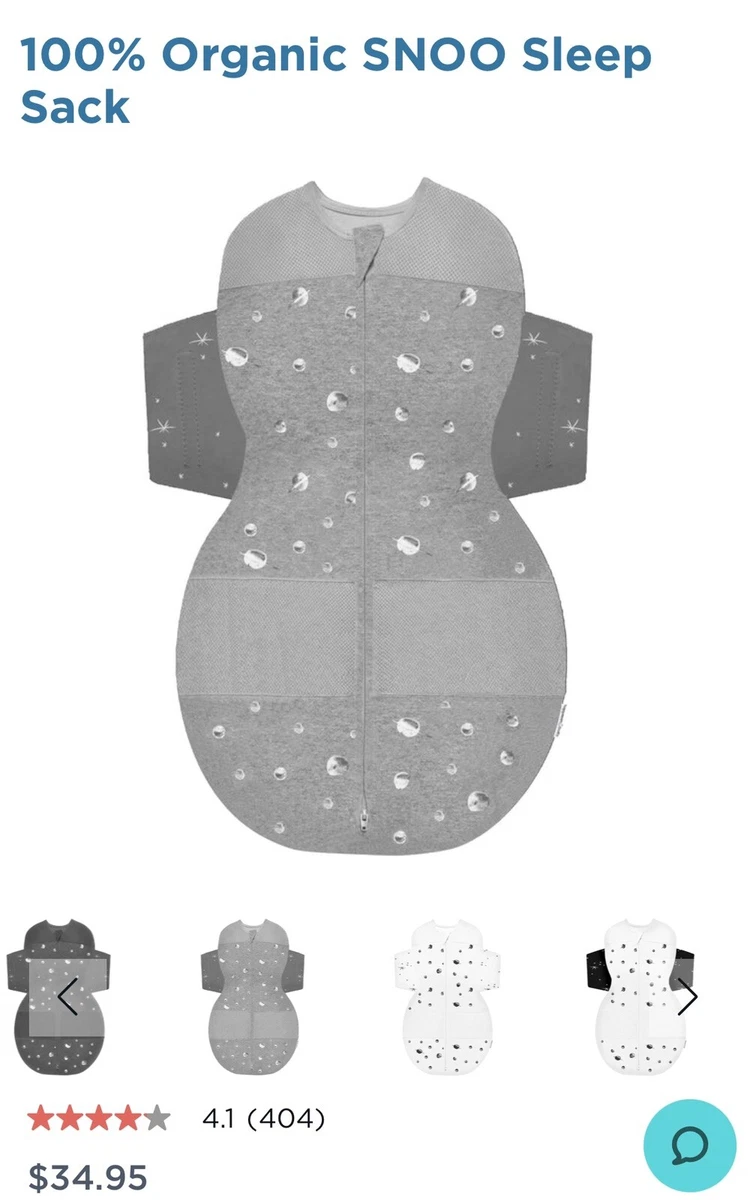 Happiest Baby SNOO Sleep Sack Swaddle Gray Space SMALL
