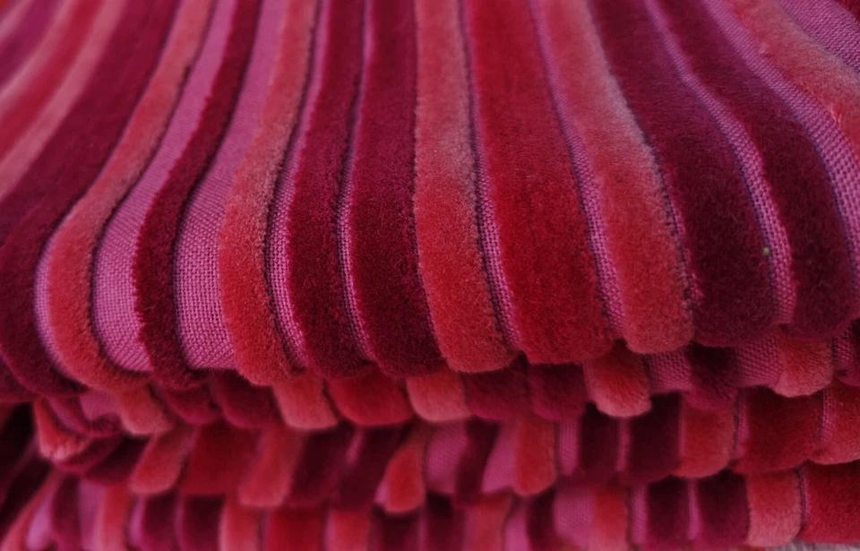 Indian Velvet Upholstery Fabric Sewing Running Fabric Cactus By Yard Hot Pink - Image 4 of 4