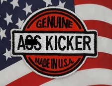 Original Logo Gold Iron On Sew On Embroidered Patch 3 1/2 "x 1"