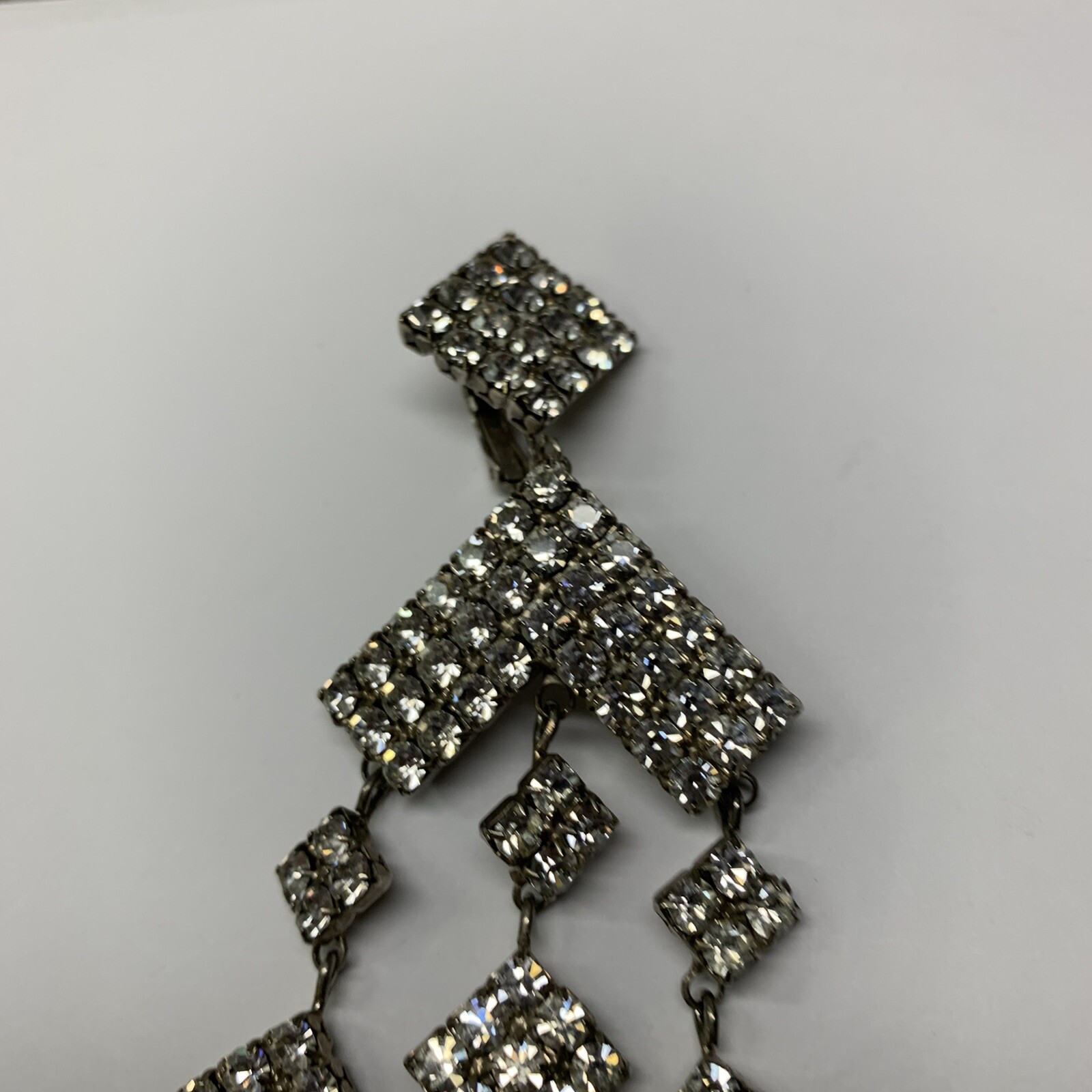 Oversized Statement Clear Prong Set Rhinestone Vi… - image 7