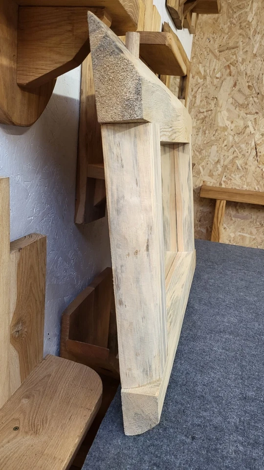 Rustic Live Edge Style Pine Framed Mirror | Vintage Mirror, Kiln Dried Pine - Image 3 of 4