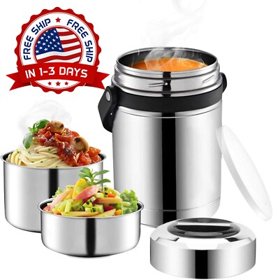 Termos Para Comida Grande 61 Oz Caliente Calentador De Portatil Acero Inoxidable