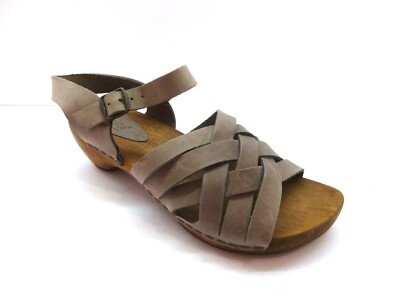 Sanita Ursula 453204 Sandalen Clogs Holz Pantoffeln grau NEU 37