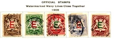 GERMANY BAVARIA SC# O1-O5   VF  USED 1908 OFFICIAL SET