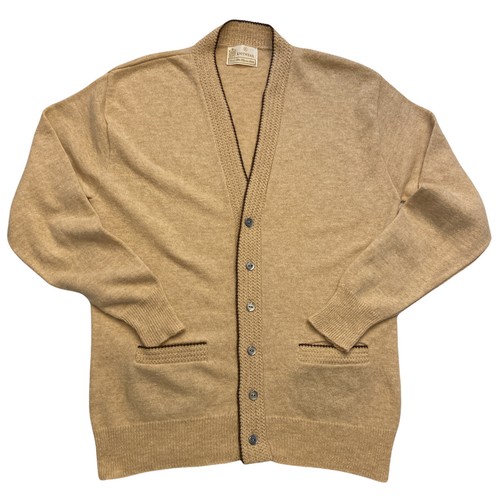 Grandpa Cardigan Sweater Beige 