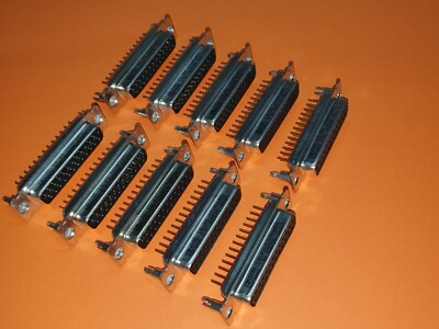 10x D-SUB 25 Buchse Amphenol BG25S Printmontage