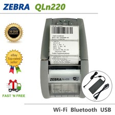 Zebra QLn220 Mobile Barcode Thermal Printer WiFi Bluetooth USB No Battery