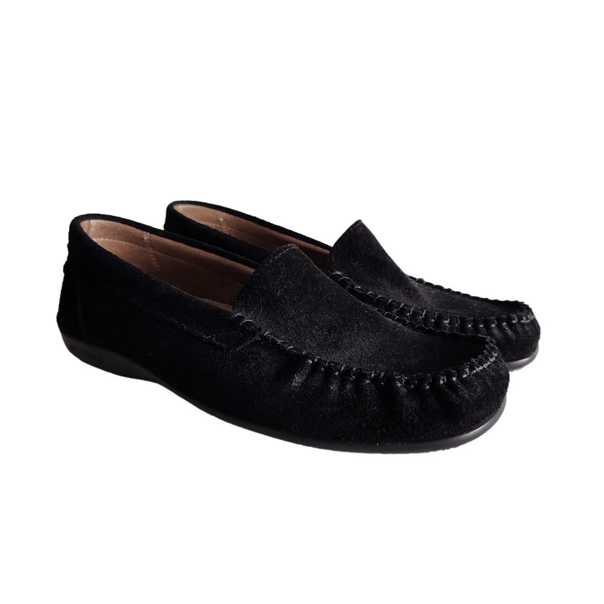 Arcopedico Shoes Women s 38 Black US 8 Alice Moc Toe Loafer Suede