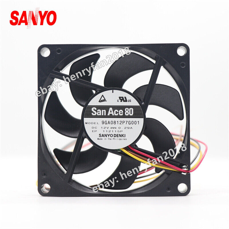 SANYO 9GA0812P7G001 SanAce Axial Fan 12V 0.29A 80*80*15MM 4-wire PWM Cooling Fan