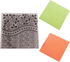 Merry Christmas Leaves Background Plastic Embossing Folders for Card Making or J