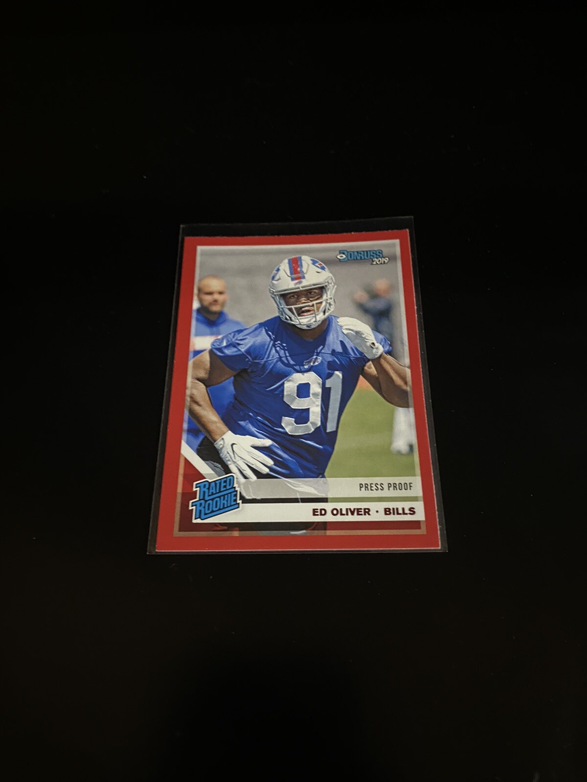 Ed Oliver 2019 Donruss Press Proof Red RC football card Bills 347