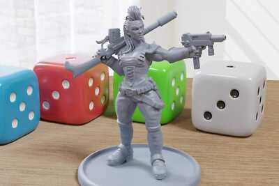 Yara Alkino Bounty Hunter - 3D Printed Proxy Minifigure For Sci-Fi Miniature Tab