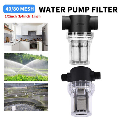 1/2'' 3/4'' 1'' Inline Mesh Strainer Water Pump Filter Screen Garden Irrigation