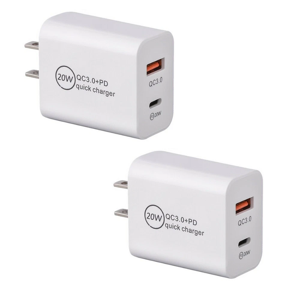 For iPhone 13 12 11 Pro Max 8 20W QC Wall Fast Charger Block USB C Power Adapter - Image 2 of 4