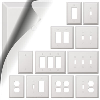 Oversized White Switch Plate Cover Wallplate