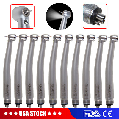 10*Triple Dental LED Fiber Optic E-generator High Speed Turbine Handpiece 4H ASK