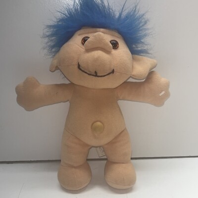 Troll-kins plush doll original  tush tag Blue hair1991 10''