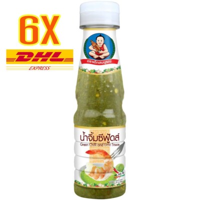 6 X Healthy Boy Seafood Dipping Sauce Thai Cuisine Chilli Lime Spicy Sour 165g.