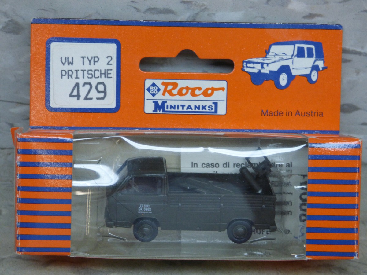 Roco Minitanks HO réf. 804 - Wagon à ranchers chargement chars MTW M113