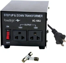 Japanese Voltage Transformer, 100 Watts Max Output Step Up Step Down Japan