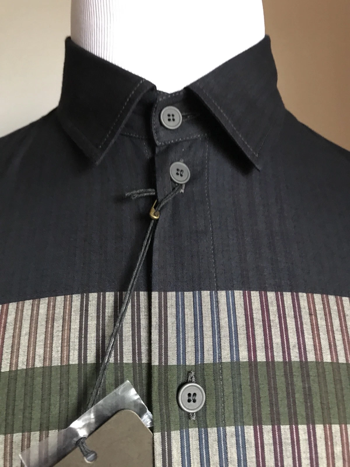 Camicia Abito Uomo Bottega Veneta Nuova con etichette multicolore 39 15 5 Italia
