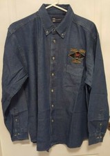 Blue Generation Long Sleeve Denim Railroad Shirt Lehigh Valley RR