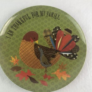 Pottery Barn Kids Thanksgiving Melamine Plate Fall Harvest Turkey